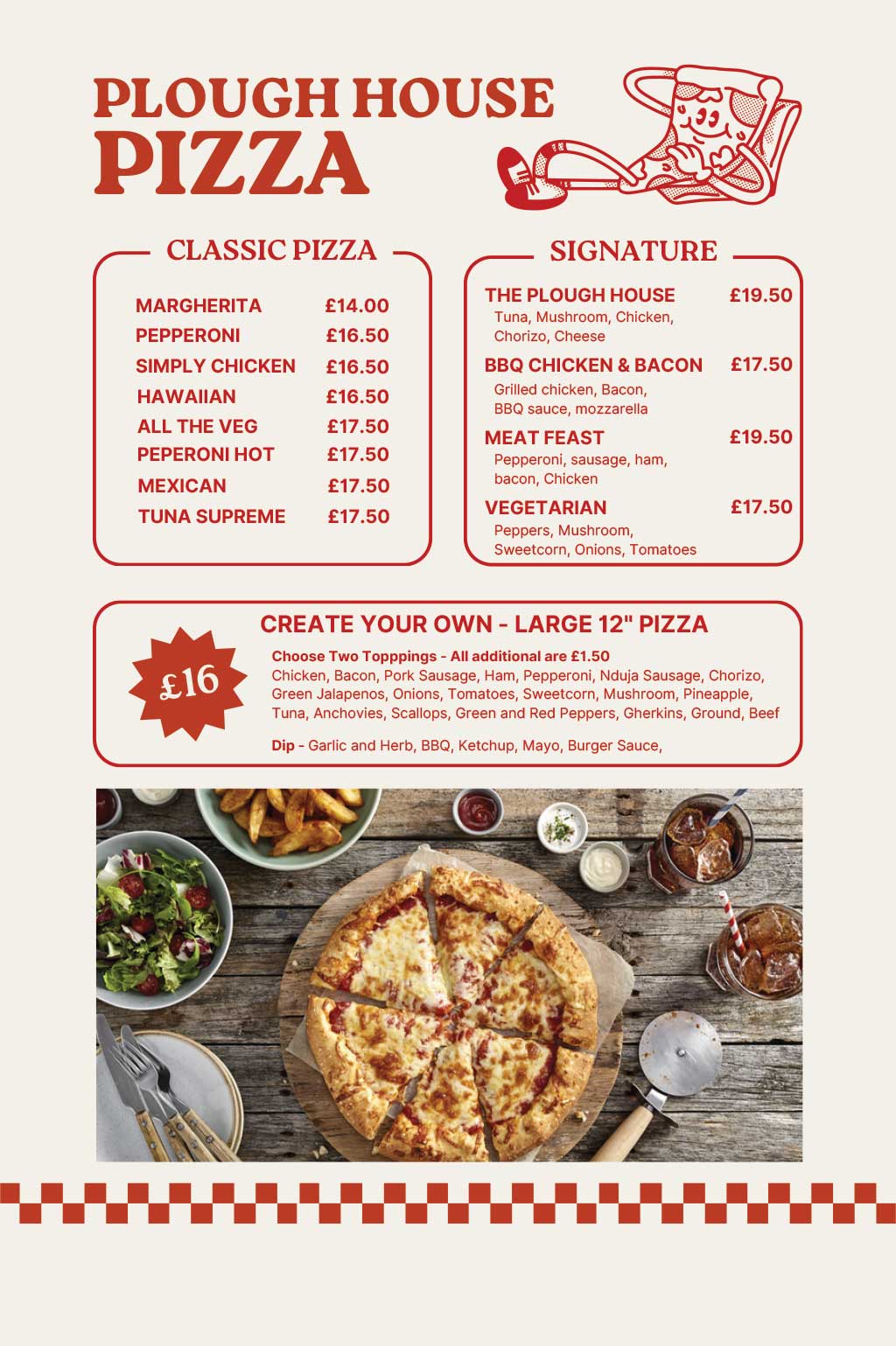 Menu Pizzas